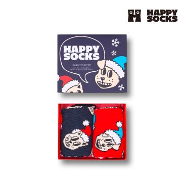 【HAPPY SOCKS】Holiday Gift系列-耶誕寵物2入組