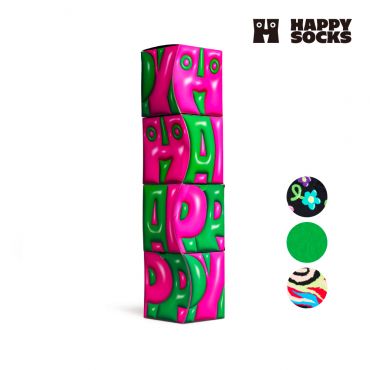 【HAPPY SOCKS】Gift系列-趣味個性3入組