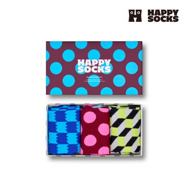 【HAPPY SOCKS】Multicolor Gift系列-經典元素3入組