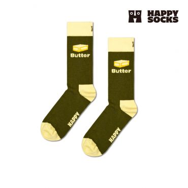 【HAPPY SOCKS】Food&Drinks系列-光滑黃奶油