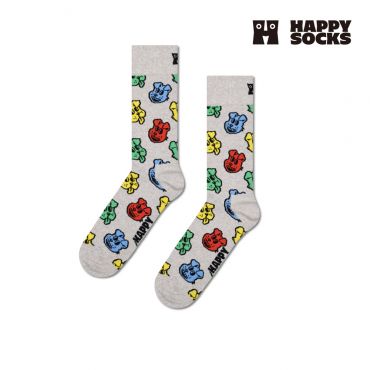 【HAPPY SOCKS】Animals系列-繽紛狗狗頭潮襪（親子款）