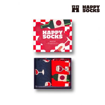 【HAPPY SOCKS】Gift系列-禮品葡萄酒2入組