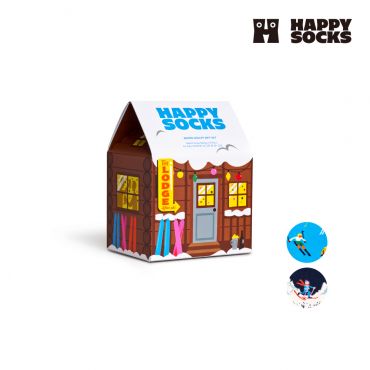 【HAPPY SOCKS】Holiday Gift系列-滑雪小屋2入組